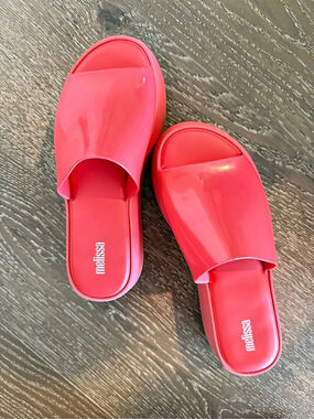 Melissa Posh Platform Slide Pink Sandals US 7